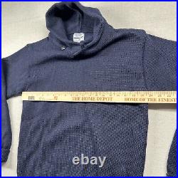 The Mariner Guideboat Sweater Mens M Shawl Naval Wool Nautical Fisherman Heavy