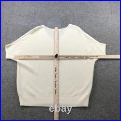 The Reset Sweater Womens Small Medium Beige Wool V Neck Dolman Short Sleeve