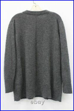 The Row Gray V Neck Cashmere Silk Blend Sweater Size M