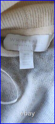 The White Company Cream 100% Cashmere Long Cardigan With Pockets Size XL, EC