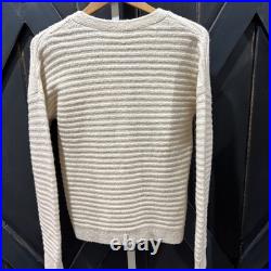 Theory Button Front Cardigan Sweater in Ivory Toast Paramour Women's Size M NWT