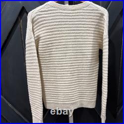 Theory Button Front Cardigan Sweater in Ivory Toast Paramour Women's Size M NWT