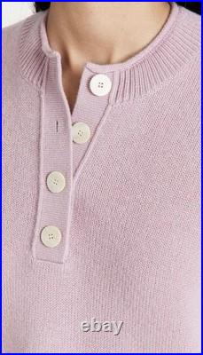 Theory Cashmere Henley Sweater in Wild Lilac Size M NWOT MSRP $445