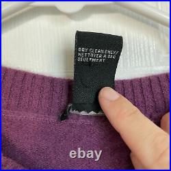 Theory purple crewneck cashmere sweater