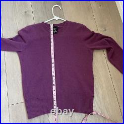 Theory purple crewneck cashmere sweater