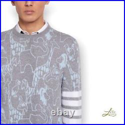 Thom Browne Signature Animal Intarsia Sweater Size 4