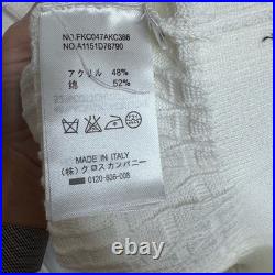 Thom Browne White Textured Crewneck Sweater Medium