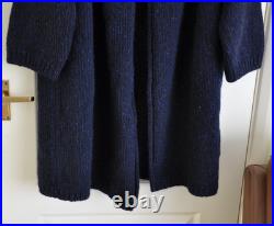 Toast Donegal Wool Cardigan Coat Size Small / Medium Navy Blue Flecked Knit