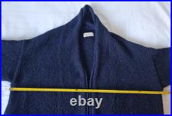 Toast Donegal Wool Cardigan Coat Size Small / Medium Navy Blue Flecked Knit