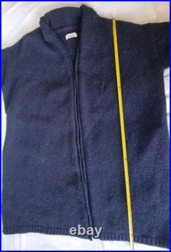 Toast Donegal Wool Cardigan Coat Size Small / Medium Navy Blue Flecked Knit