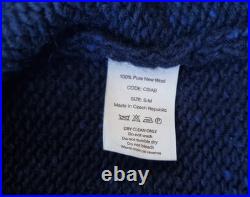 Toast Donegal Wool Cardigan Coat Size Small / Medium Navy Blue Flecked Knit