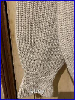 Toast fisherman's rib knit boxy Wool/cotton Jumper Size M 12/14 Chalk, Worn Once