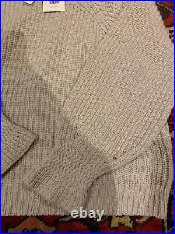 Toast fisherman's rib knit boxy Wool/cotton Jumper Size M 12/14 Chalk, Worn Once