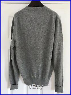 Tom Ford Mens Classic Grey Cashmere V Neck Sweater Jumper Size 48 Medium TFK100