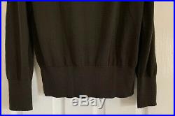 Tom Ford Mens Knitted Polo Shirt L/S 100% Cashmere Sweater Eu 48 Sz Medium Brown