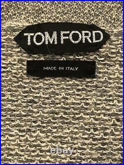 Tom Ford V- Neck Sweater, Lt. Grey/white. Size 50. Orig $950