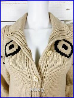 Tomas Maier Womens Knit Cardigan Beige Size M Button Up Long Sleeve Sweater