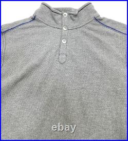 Tommy Bahama Men's Casual Snap Mock Sweater, Shadow Heather, M