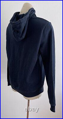 Tommy Hilfiger Men's Blue Logo Hoodie Sweater Jumper M Sky Captain 100%Cotton