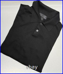 Toscano Men's Spread Collar Pullover Sweater Made In Italy Black Size M