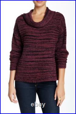 Tracy Reese 132680 Womens Cowl Neck Pullover Sweater Purple Size Medium