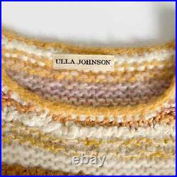 Ulla Johnson Electra Crochet Knit Sweater Stripe Size M Wool Alpaca Cotton