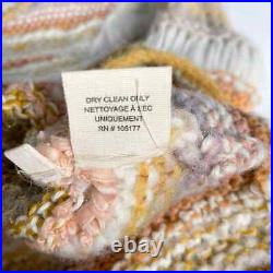 Ulla Johnson Electra Crochet Knit Sweater Stripe Size M Wool Alpaca Cotton