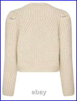 Ulla Johnson Greta Baby Alpaca Cardigan Sweater in Limestone Size M NWT $495