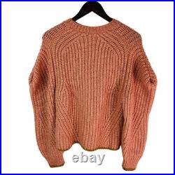 Ulla Johnson Sweater Size Medium Lorena Baby Alpaca Wool Pink Crew Neck Jumper
