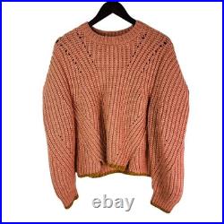Ulla Johnson Sweater Size Medium Lorena Baby Alpaca Wool Pink Crew Neck Jumper