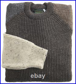 Unisex Adults' Yorkshire Tweed Patch Chunky British Wool Sweater Men's Womens
