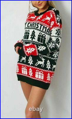 Unisex Christmas Jumper Sweater Cardigan Blouse Tops T Shirt Long Sleeve