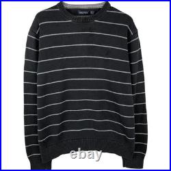 Used NAUTICA Striped Cotton Knit Sweater Men's Size M