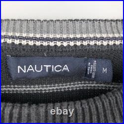 Used NAUTICA Striped Cotton Knit Sweater Men's Size M Used NAUTICA Striped Cotton Knit Sweater Men's Size M