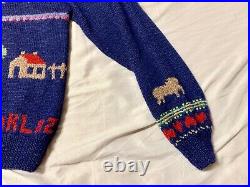 VINTAGE RL82 Ralph Lauren Hand Knit GREAT BRITAIN Fair Isle Family Farm Sweater