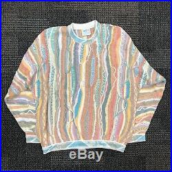 VTG 90s Pastel COOGI Australia Cosby BIGGIE-MCGREGOR sweater FIRE sz L Large