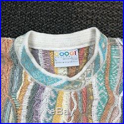 VTG 90s Pastel COOGI Australia Cosby BIGGIE-MCGREGOR sweater FIRE sz L Large