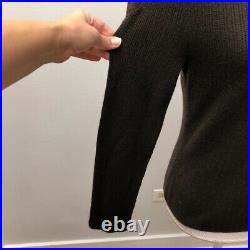 Valentino Wool Cashmere Sweater Jumper Womens Medium Brown Old Money Luxury