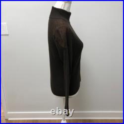 Valentino Wool Cashmere Sweater Jumper Womens Medium Brown Old Money Luxury