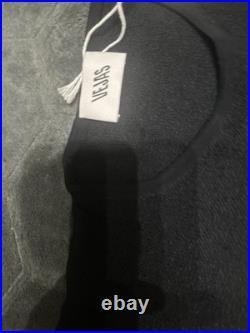 Vejas Maksimas Black Gauze Skin Sweater