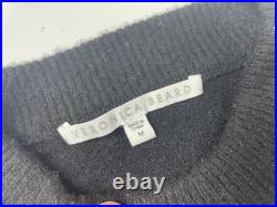 Veronica Beard Ayala Intarsia Floral Merino Wool Pullover Sweater Jumper Medium