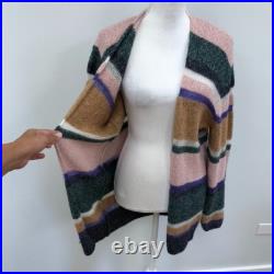 Veronica Beard Elizabeth Cardigan Sweater Jumper Womens Medium Stripe Mid Length
