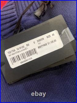Versace Greca Knit Cotton Sweater Blue 48 Euro (medium) 1021724 NWT $1125
