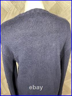Very Rare Polo Ralph Lauren Navy Teddy Bear Pullover Sweater Medium M limited