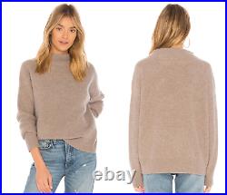 Vince Cashmere Funnel Neck Sweater in Heather Taupe M