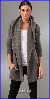 Vince Sweater Coat with hood CASHMERE WOOL ALPACA M