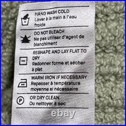 Vince Textured Ribbed Sweater Womens Size Medium Green Cotton Blend Pullover NWT