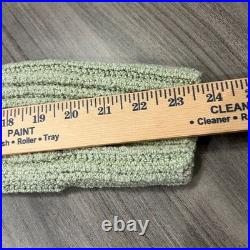 Vince Textured Ribbed Sweater Womens Size Medium Green Cotton Blend Pullover NWT