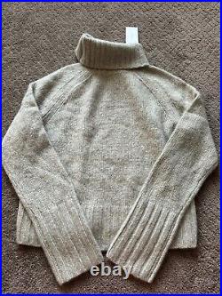 Vince Women's 100% Cashmere Turtleneck Sweater Beige Size M $465