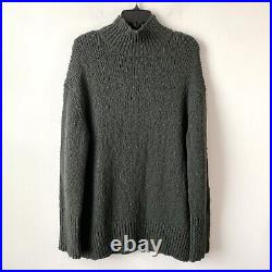Vince Wool Blend Mock Neck Sweater Juniper Green M